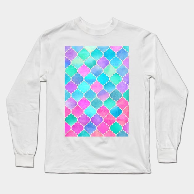 Bright Moroccan Morning - pretty pastel color pattern Long Sleeve T-Shirt by micklyn